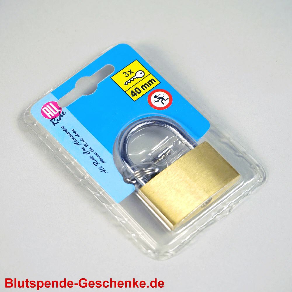 Blutspendegeschenk Vorh&auml;ngeschloss