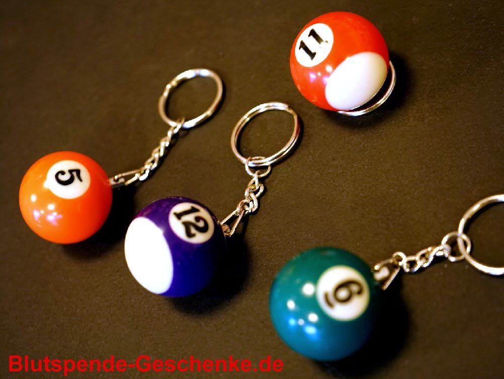 Blutspendegeschenk Anh&auml;nger Billardkugeln