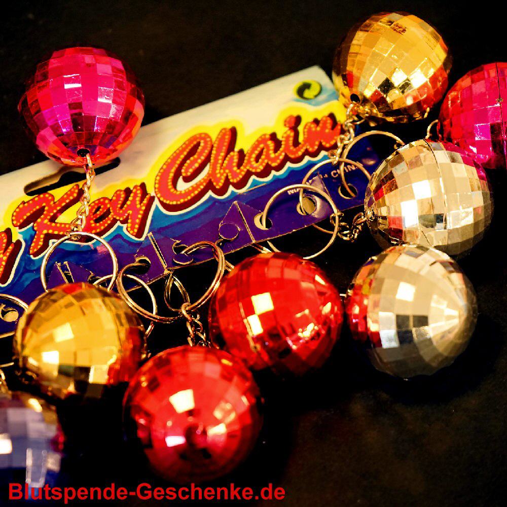Blutspendegeschenk Anh&auml;nger Diskokugeln