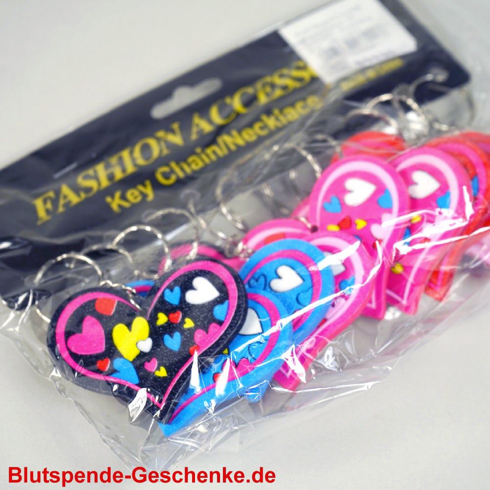 Blutspendegeschenk Anh&auml;nger Herzen