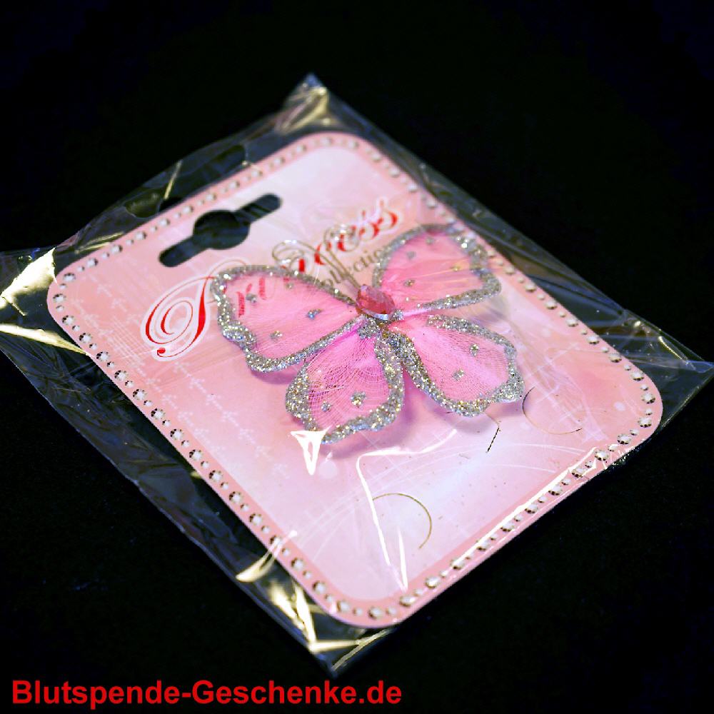 Blutspendegeschenk Brosche Schmetterling