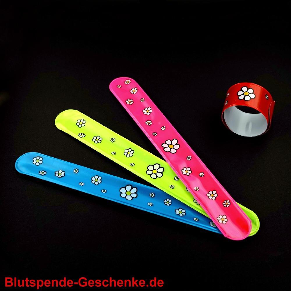 Blutspendegeschenk Blumen-Schnapparmband