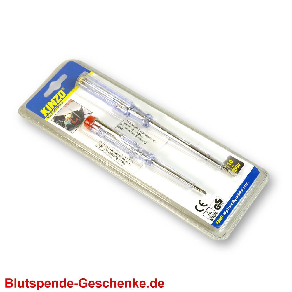 Blutspendegeschenk Spannungspr&uuml;fer-Set