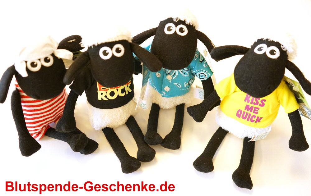Blutspendegeschenk Pl&uuml;schschaf Shaun