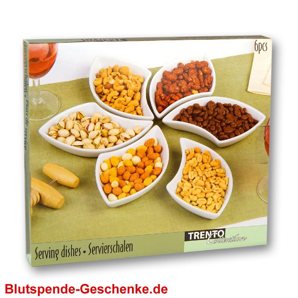 Blutspendegeschenk 6er-Porzellan-Sch&auml;lchen