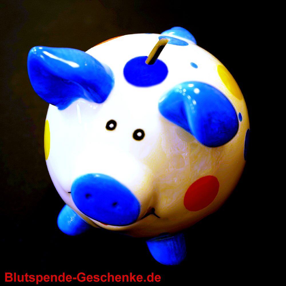 Blutspendegeschenk Keramik-Sparschwein