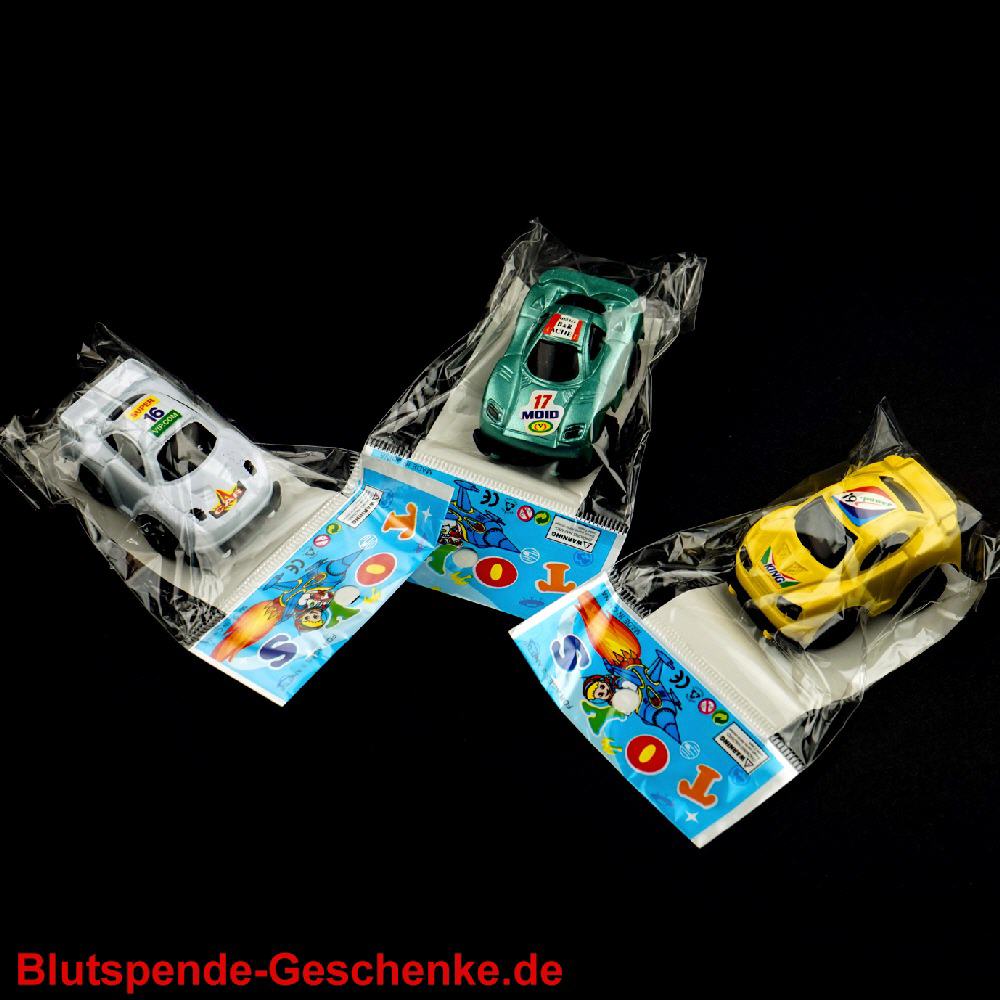 Blutspendegeschenk Spielzeug-Rennwagen
