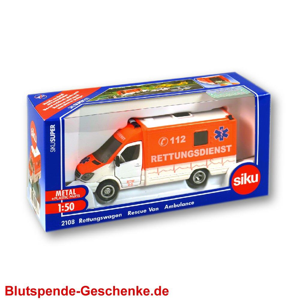 Blutspendegeschenk Spielzeug Rettungsdienst