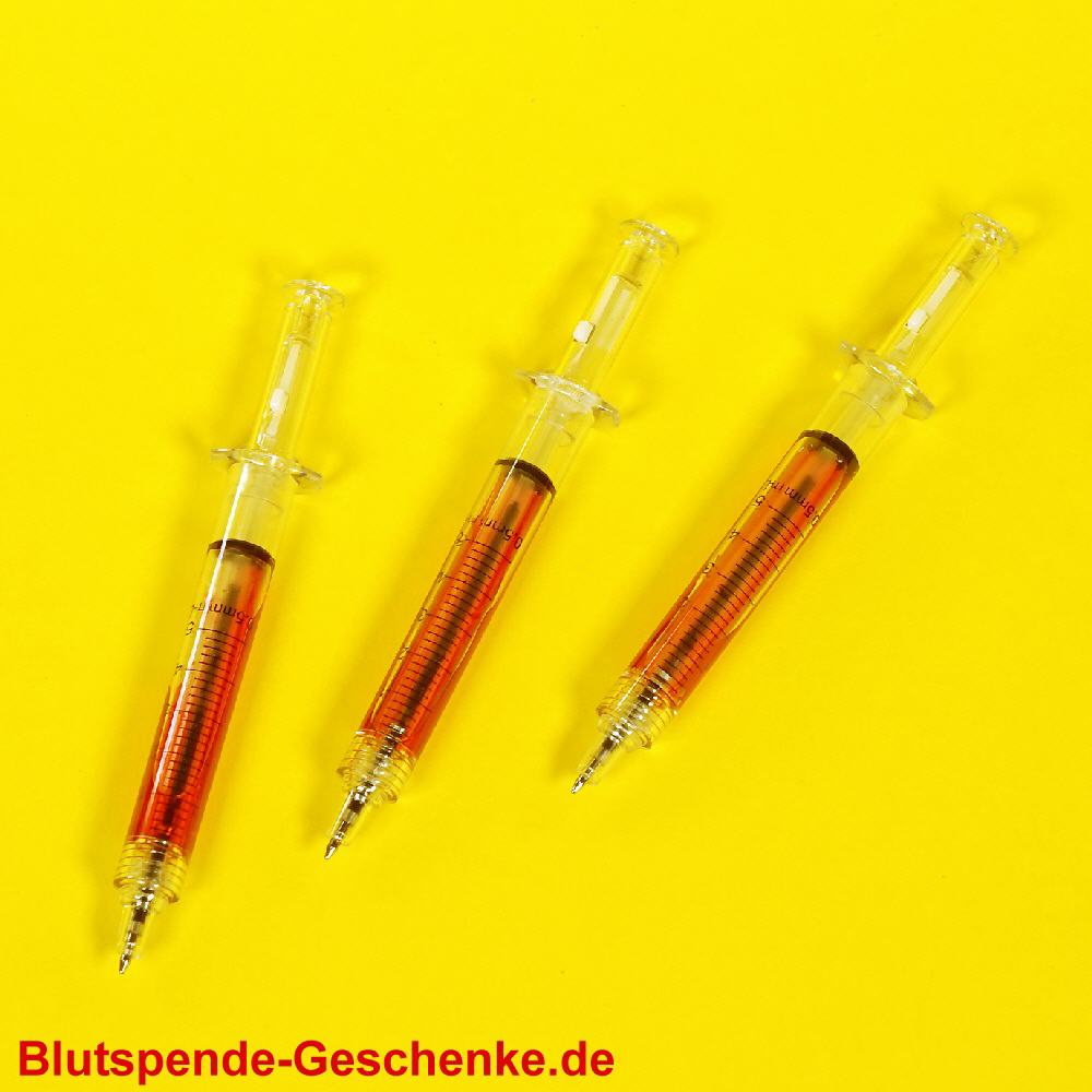 Blutspendegeschenk Spritzen-Kugelschreiber