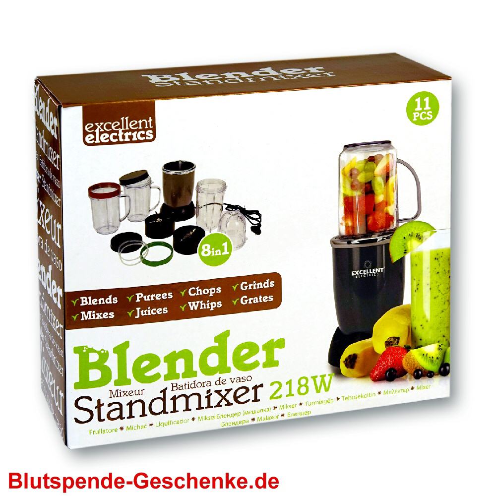 Blutspendegeschenk Standmixer 11er-Set