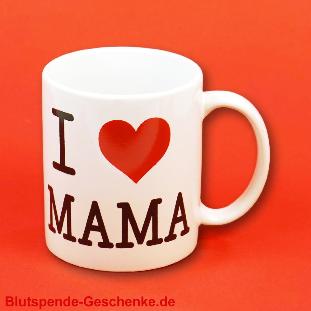 Blutspendegeschenk I-Love-Mama-Kaffeebecher