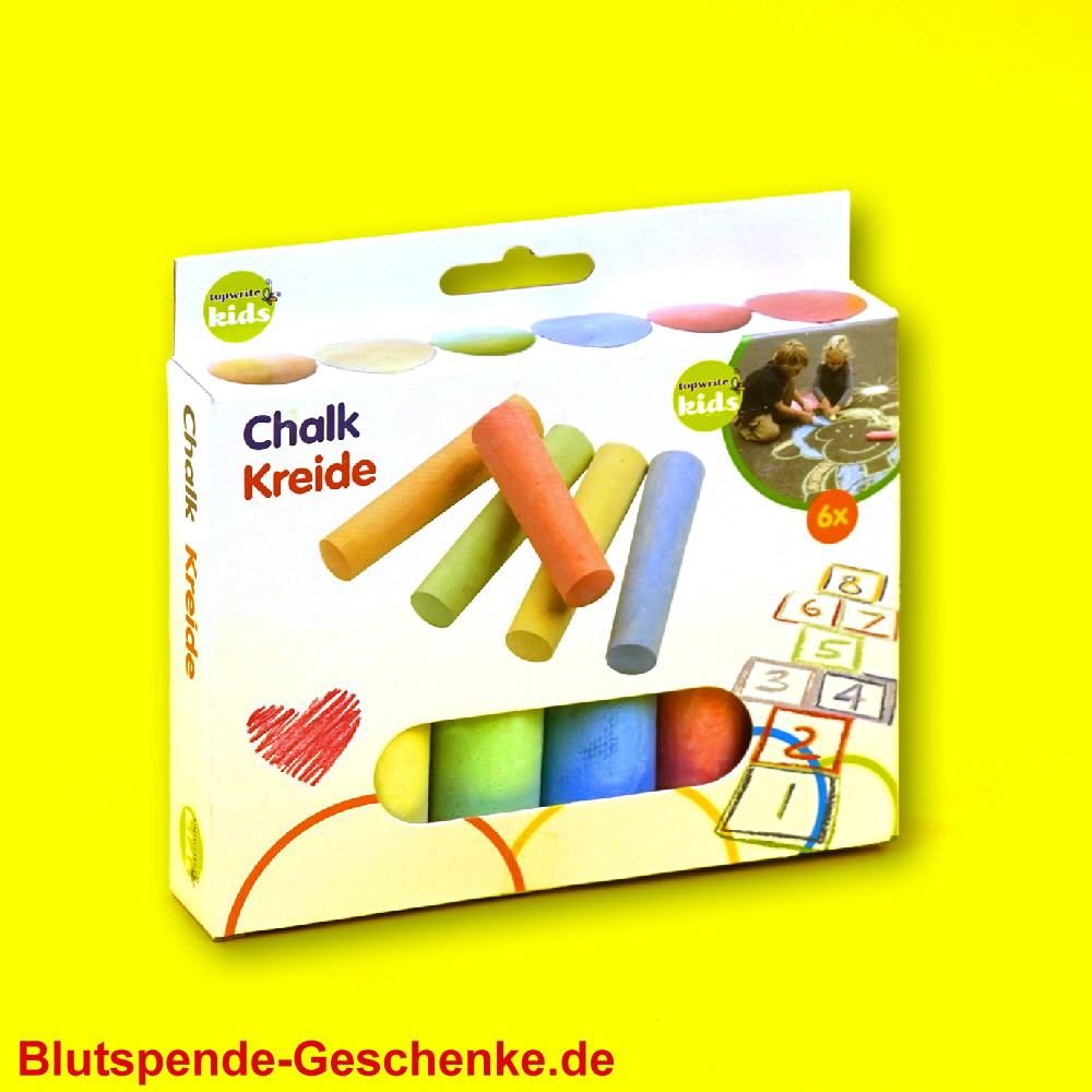 Blutspendegeschenk Strassenkreide 6er-Pack