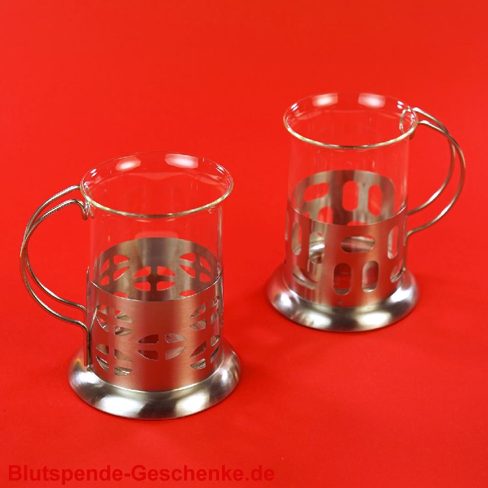 Blutspendegeschenk Teegl&auml;ser