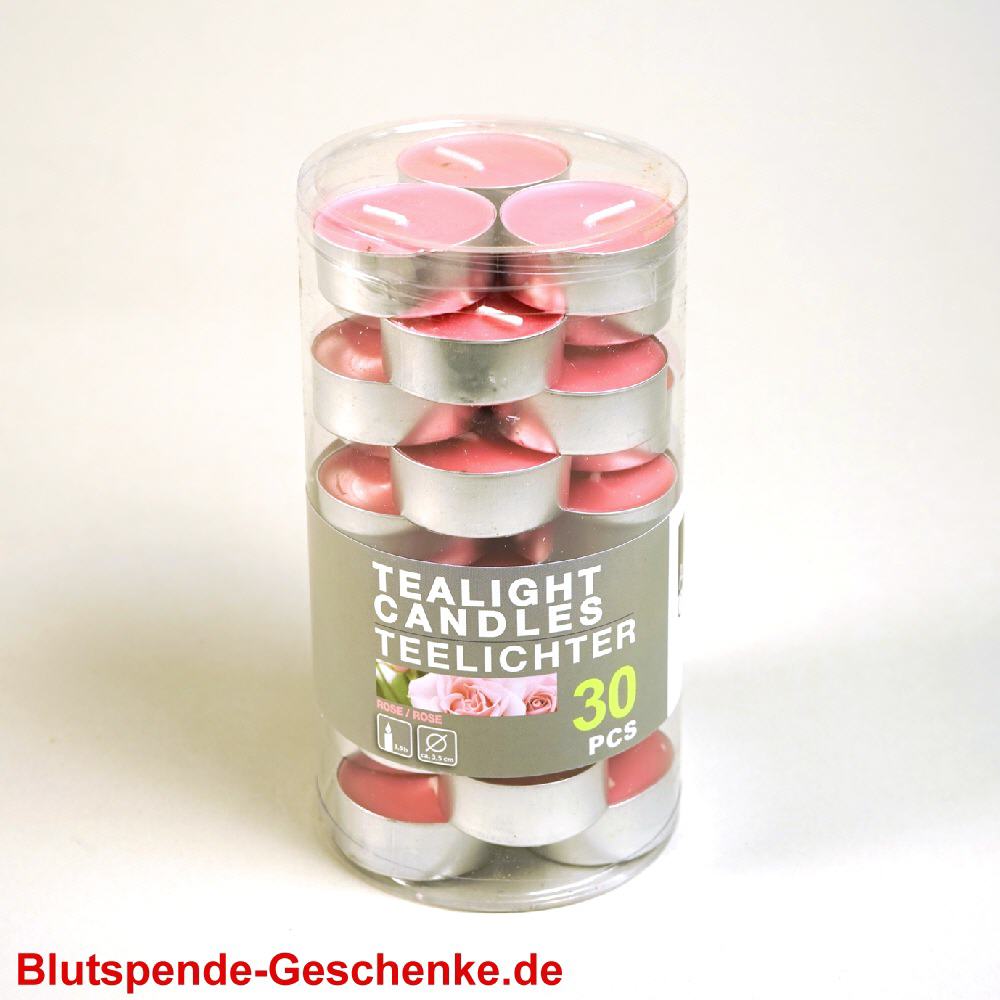 Blutspendegeschenk Teelichter