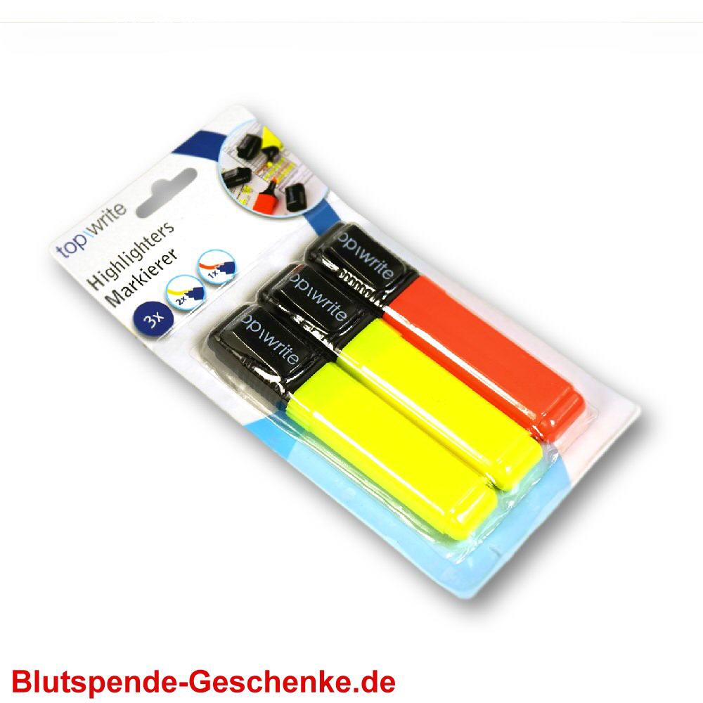 Blutspendegeschenk Textmarker