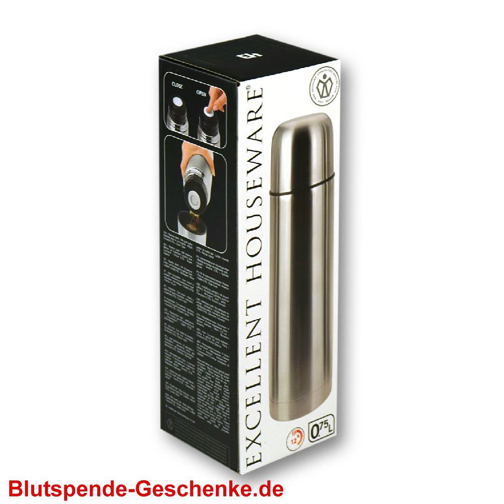 Blutspendegeschenk Edelstahl-Thermoskanne