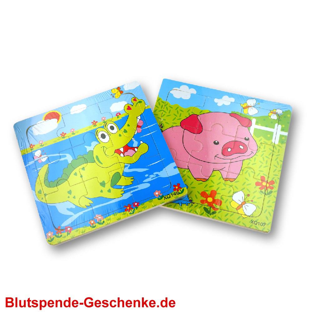 Blutspendegeschenk Tier-Puzzle