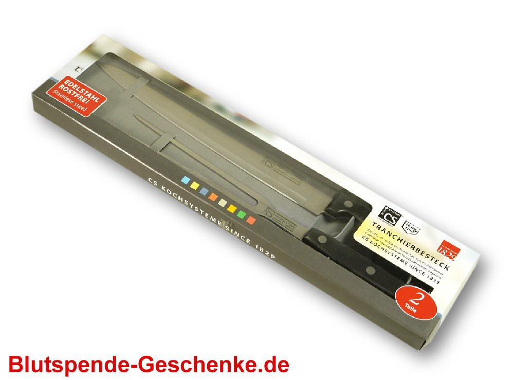 Blutspendegeschenk Tranchierbesteck