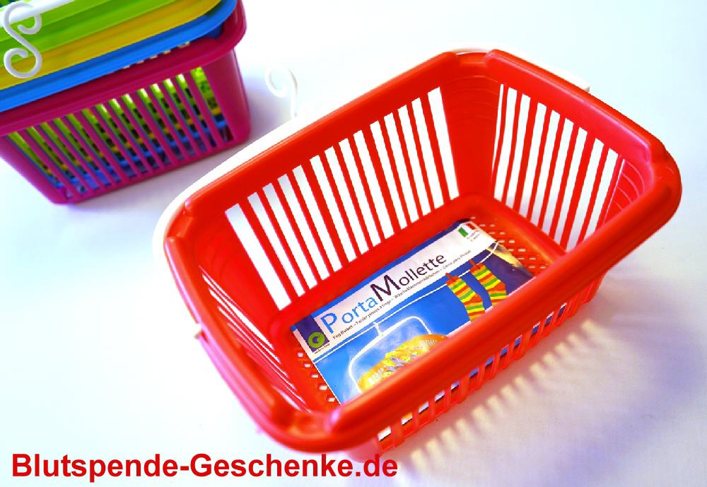 Blutspendegeschenk Korb f&uuml;r W&auml;scheklammern