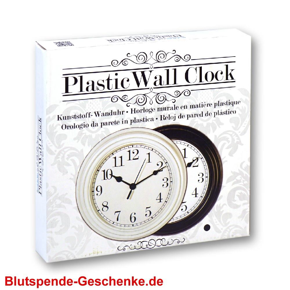 Blutspendegeschenk Wanduhr Kunststoff