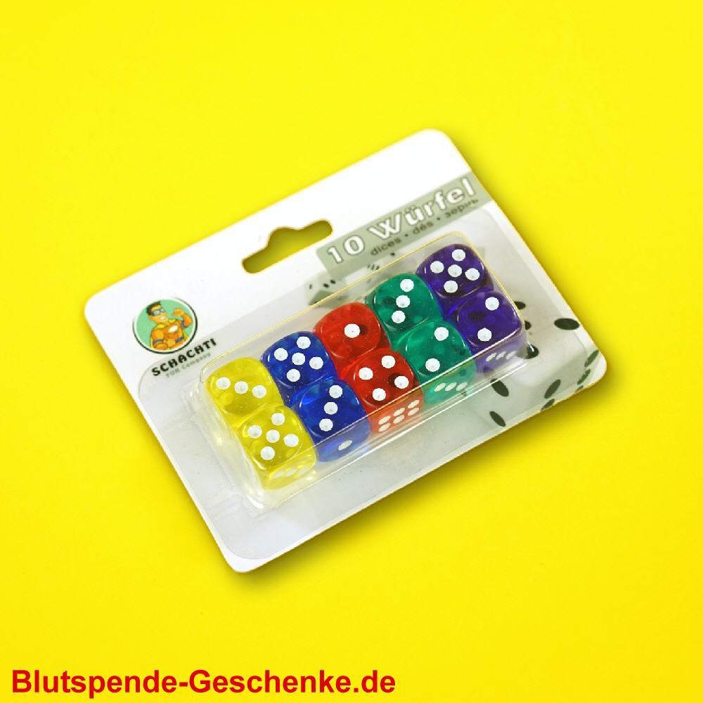 Blutspendegeschenk W&uuml;rfel