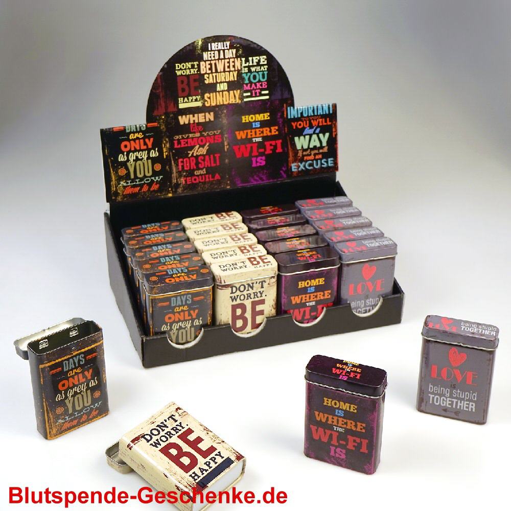 Blutspendegeschenk Zigaretten-Boxen