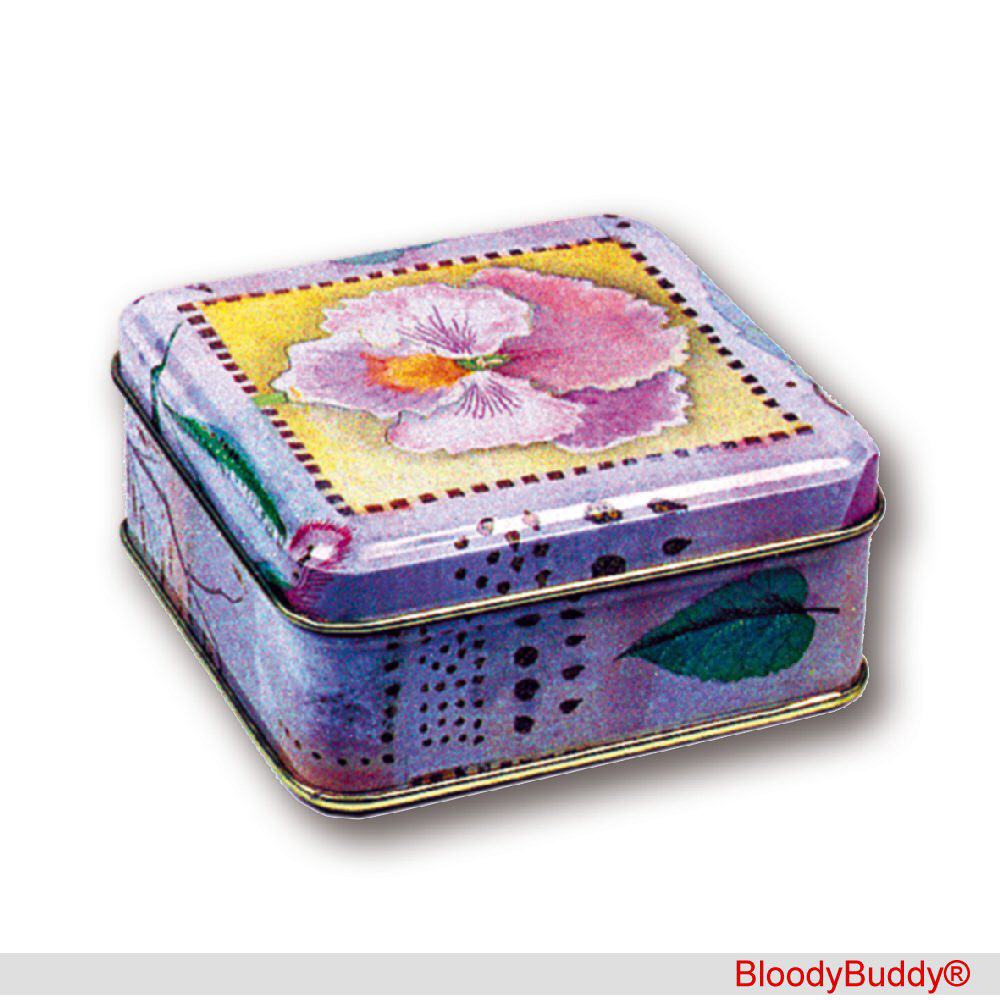 Blechdose Flora quadratisch