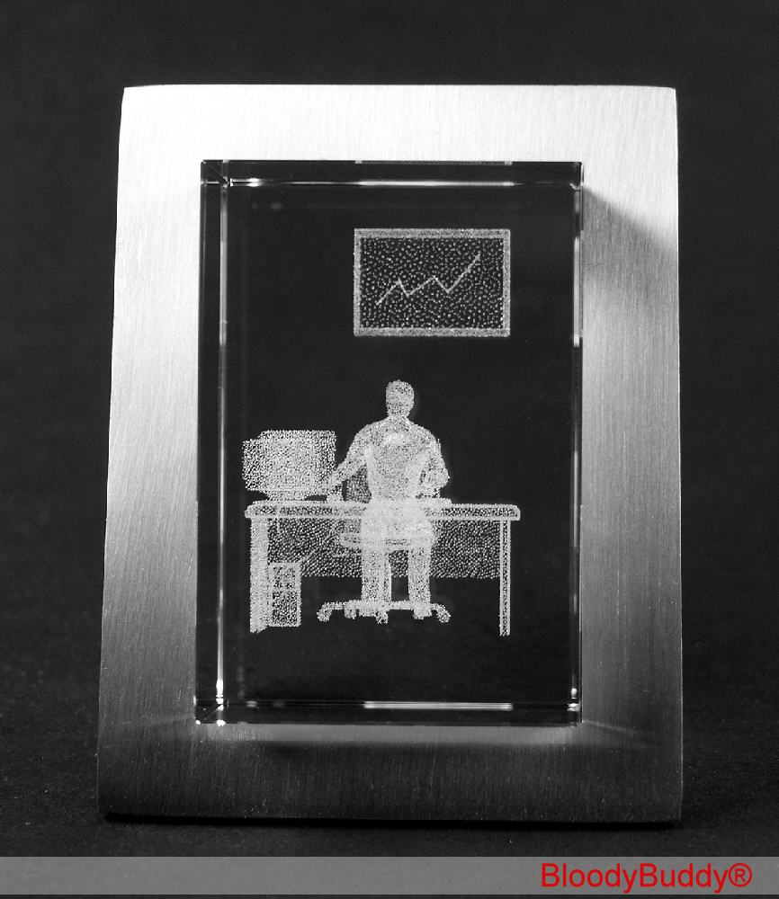 Blutspendegeschenk 3D-Glasobjekt
