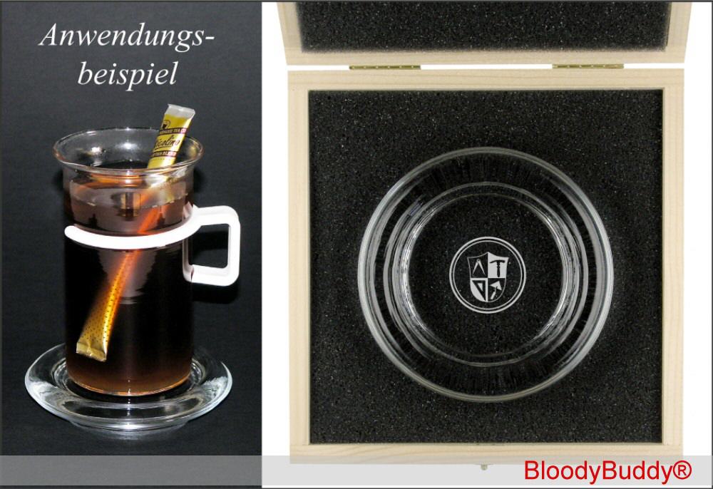 Blutspendegeschenk Glasuntersetzer