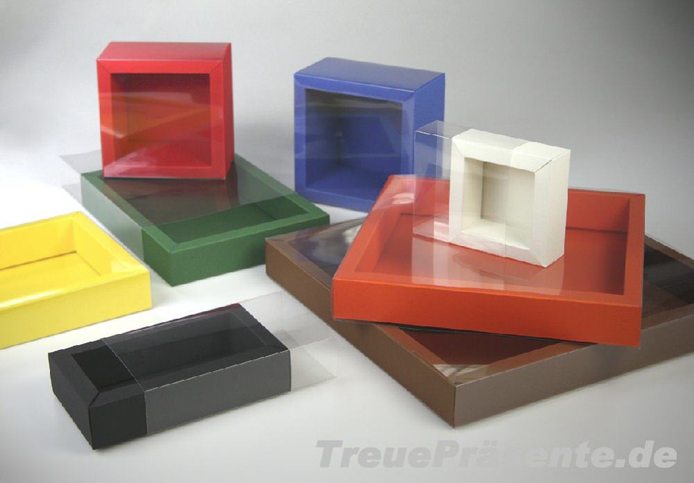 Geschenkverpackung Klarsichtschiebebox